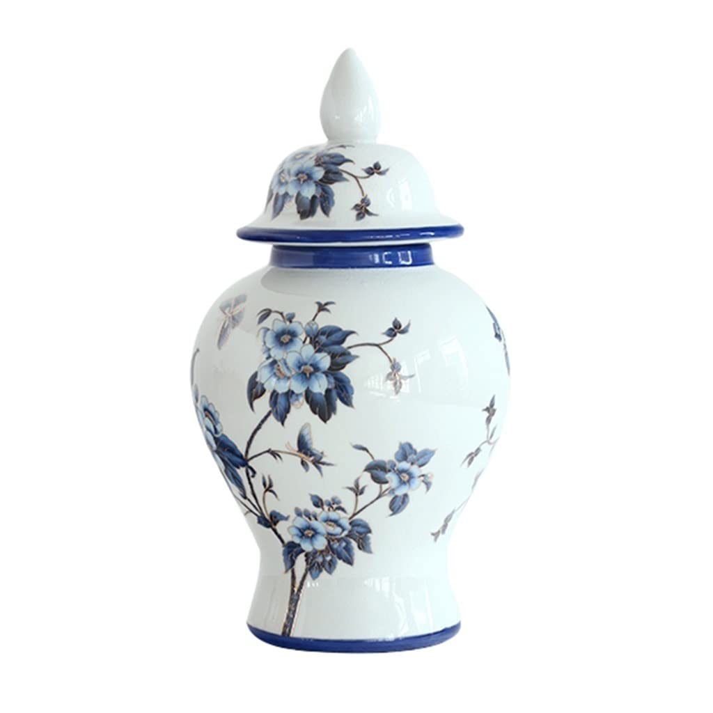 白い磁器の瓶 Amazon.co.jp: 青と白の磁器の瓶中国の陶磁器の生姜瓶、蓋、花の装飾的